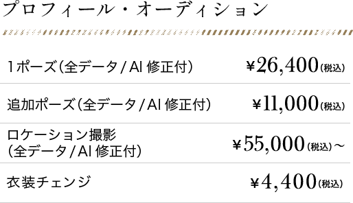 一般プロフィール料金