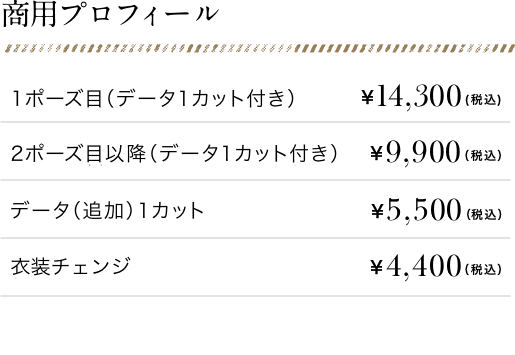 オーディション｜プロフィールは石川県金沢市の写真館フォトコザカ